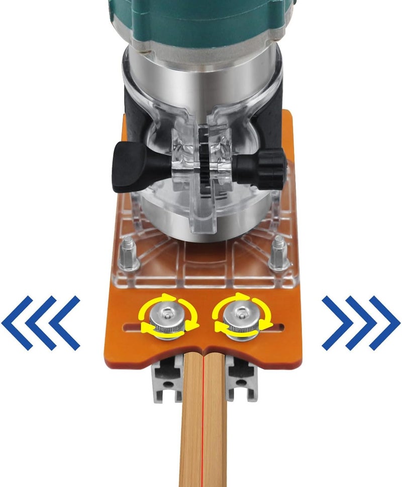 Jeanoko 2 in 1 Wood Router Base with 0-5cm Board Thickness for 65mm Trimming Machine, Palm Router Base Slotting Bracket for Chamfering Grooving Surface Finishing - Image 4